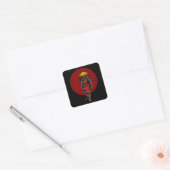Sticker Carré Sunset Samurai Warrier avec Katana (Enveloppe)