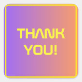 Sticker Carré Sunset Vibrant Moderne Tech Graduation (Devant)