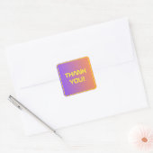 Sticker Carré Sunset Vibrant Moderne Tech Graduation (Enveloppe)