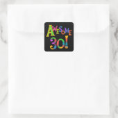 Sticker Carré Super 30 T-shirts et cadeaux d'anniversaire (Sac)