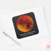 Sticker Carré Super Blue Blood Moon 2018 (Enveloppe)