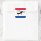 Sticker Carré Super Fly dit que j'ai VOTÉ ! Bleu blanc (Sac)