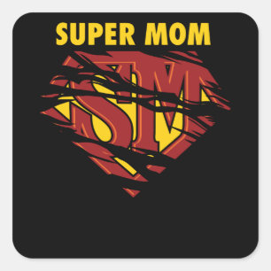 Sticker Carré Super Maman