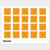 Sticker Carré Super Retro Gold & Orange Arrière - plan (Feuille)