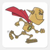 Sticker Carré Super Robot (Devant)