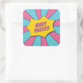 STICKER CARRÉ SUPER (ROSE) (Sac)