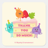 Sticker Carré Super simple | Chiffres de bosse gâteau d'annivers (Devant)