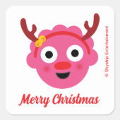 Sticker Carré Super simple | Vacances Blossom Reinder (Devant)