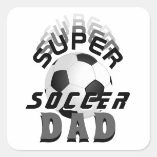 Sticker Carré Super Soccer Papa Football Sport Père