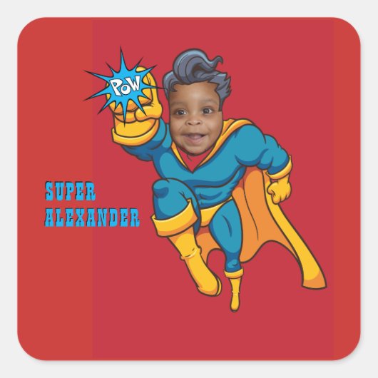 Sticker Carré Super Special Kid's Greatest Superhero (Devant)