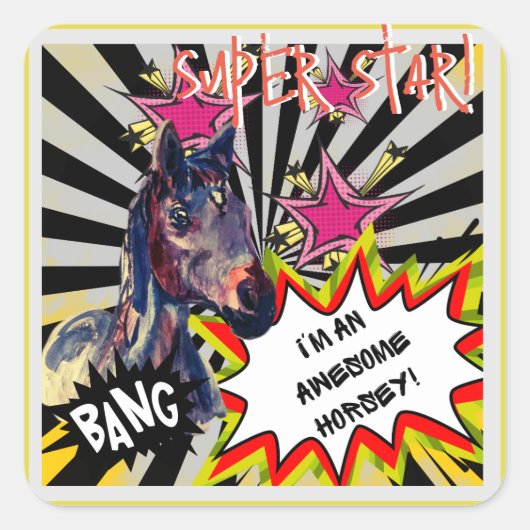 Sticker Carré super star Jamie BRHM (Devant)