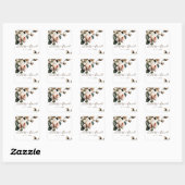 Sticker Carré Superbe Mariage de Rose d'huile beige (Feuille)