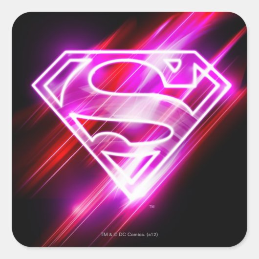 Sticker Carré Supergirl rose (Devant)