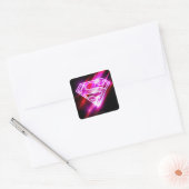 Sticker Carré Supergirl rose (Enveloppe)