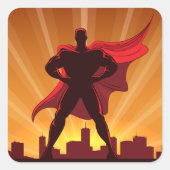 Sticker Carré Superhero (Devant)