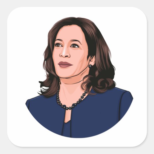 STICKER CARRÉ SUPERHERO KAMALA HARRIS (Devant)