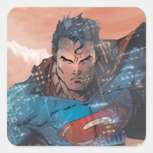 Sticker Carré Superman - Rouge