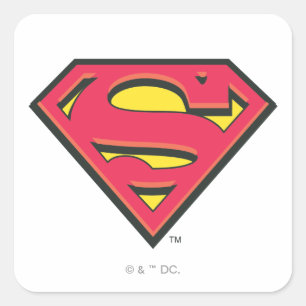 Sticker Carré Superman S-Shield Logo classique