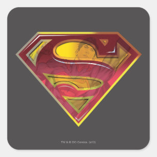 Sticker Carré Superman S-Shield Logo de réflexion