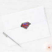 Sticker Carré Superman S-Shield | Logo Red Airbrush (Enveloppe)