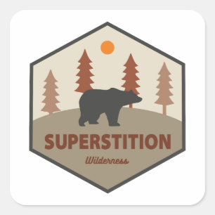 Sticker Carré Superstition Wilderness Ours Arizona