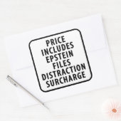 Sticker Carré Supplément de distraction du dossier Epstein (Enveloppe)