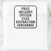 Sticker Carré Supplément de distraction du dossier Epstein (Sac)