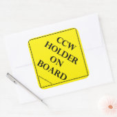 Sticker Carré Support de CCW à bord (Enveloppe)