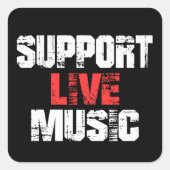 Sticker Carré Support de musique Live (Devant)