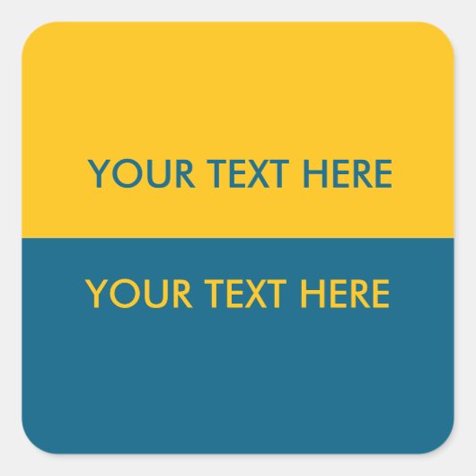 Sticker Carré Support personnalisé pour l'Ukraine (Devant)