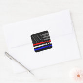 Sticker Carré Support Red White & Blue - Fire/EMS/Police (Enveloppe)