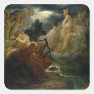 Sticker Carré Sur la banque du Lora