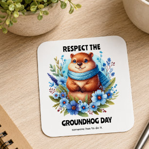 Sticker Carré Surestimé ? Aquarelle célébrant le jour de la marm