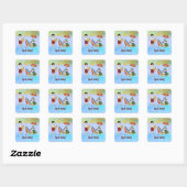 Sticker Carré Surf Dude (Feuille)