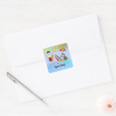 Sticker Carré Surf Dude (Enveloppe)