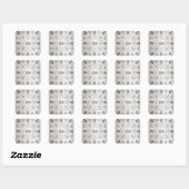 Sticker Carré Surface composée en 'Broderie Perse', c.1800 (appl (Feuille)