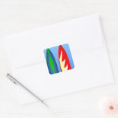 Sticker Carré Surfboards surf rétro (Enveloppe)