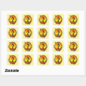 Sticker Carré Surfer (Feuille)