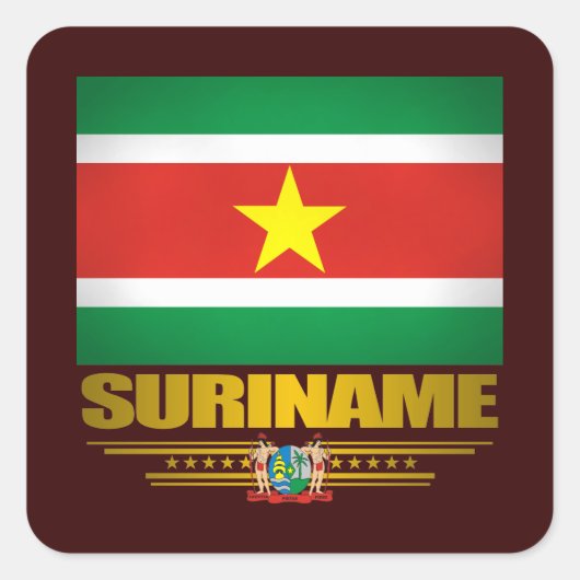 Sticker Carré "Suriname Pride" (Devant)