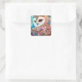 Sticker Carré Surreal Owl Imaginaire Art (Sac)