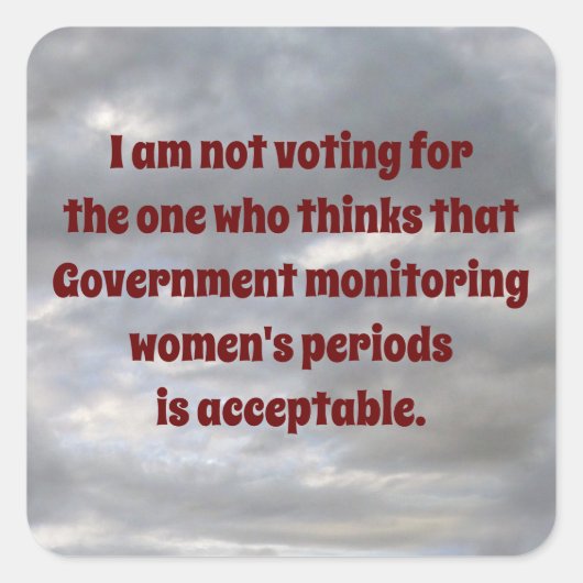 Sticker Carré Surveillance du gouvernement (Devant)