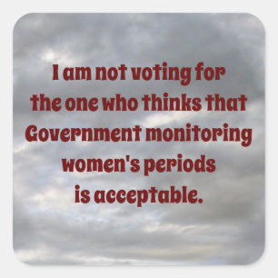 Sticker Carré Surveillance du gouvernement