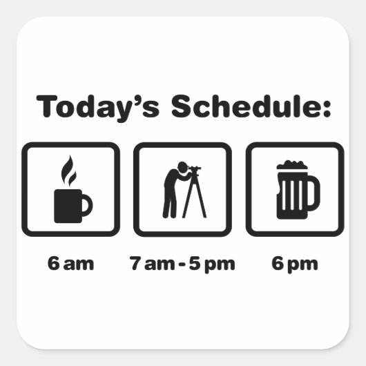 Sticker Carré Surveyeur foncier (Devant)