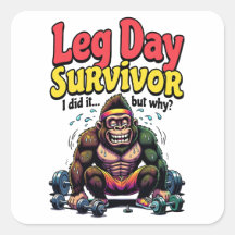 Survivant de la journée de jambes Gorille épuisé s