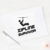 Sticker Carré Survivant de ligne zip (Enveloppe)