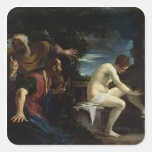 Sticker Carré Susanna et les Anciens