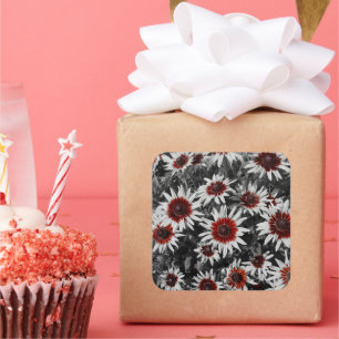 Sticker Carré Susans aux yeux noirs étonnants