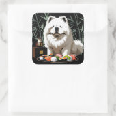 Sticker Carré SUSHI ANYONE - Cream Chow  (Sac)