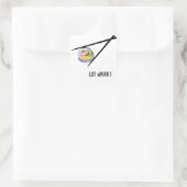 Sticker Carré Sushi et baguettes noires (Sac)