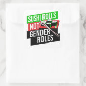 Sticker Carré Sushi Rolls pas les rôles de genre (Sac)